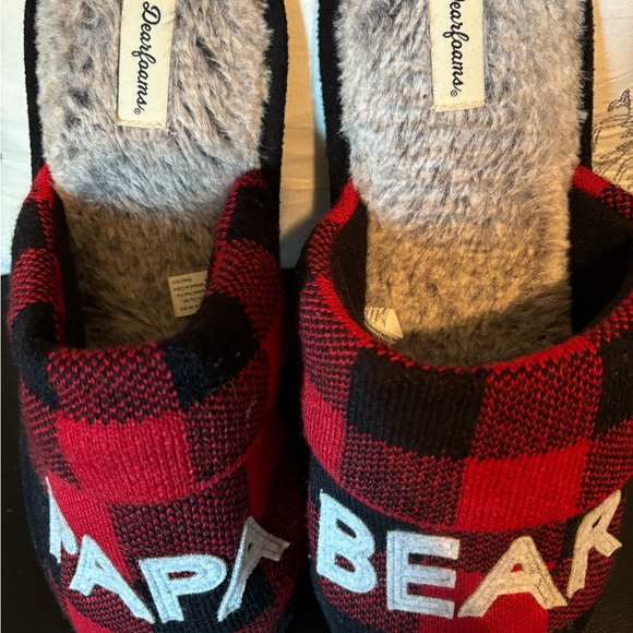 Men’s Dearfoams Papa Bear House Slippers Size 10-13 - Picture 3 of 4